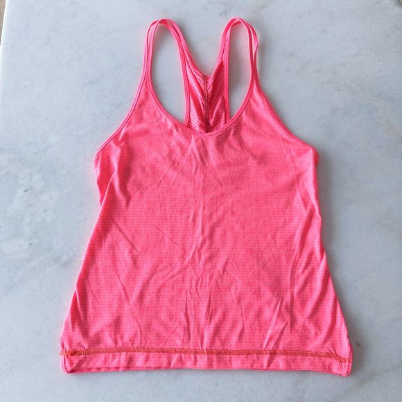 Lululemon What the Sport Singlet tank top / shirt (pink) waist length racerback - Picture 5 of 10